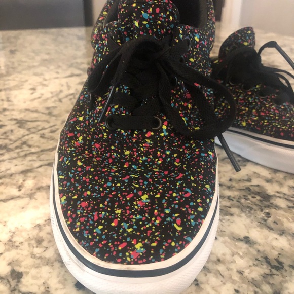 Vans Classic Tennis Shoes Unisex Black Multicolor Mens Size 8.5 Womens Size 10 - Picture 6 of 13